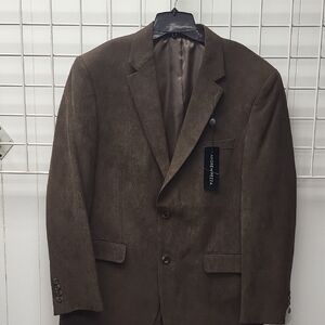 Nwt, Andrew Fezza Dark Brown Men's Blazer, Large